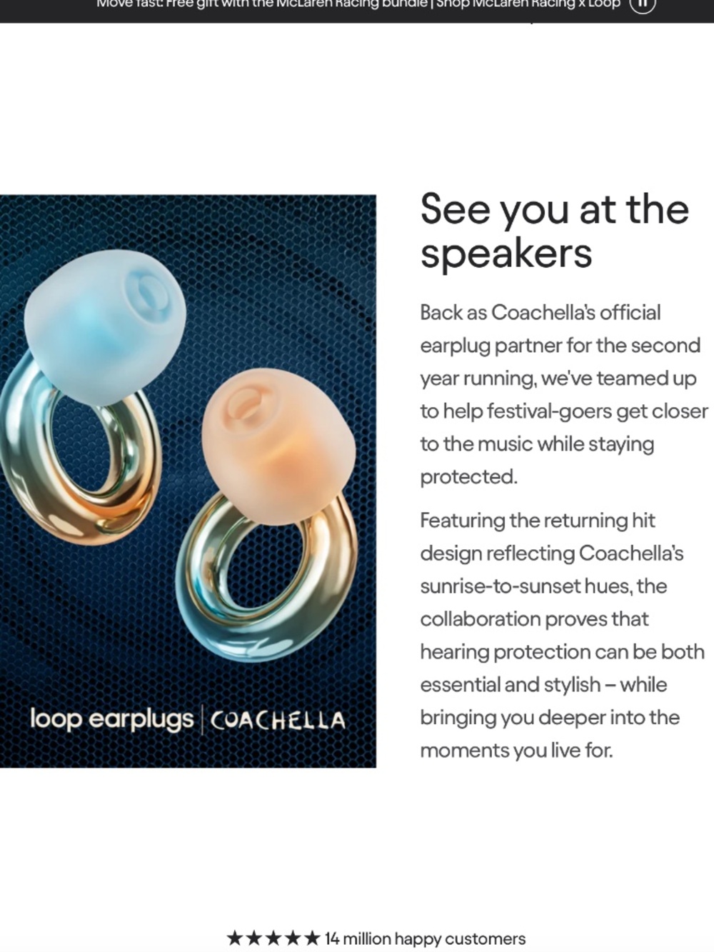 Loop earplugs Coachella, limited edition